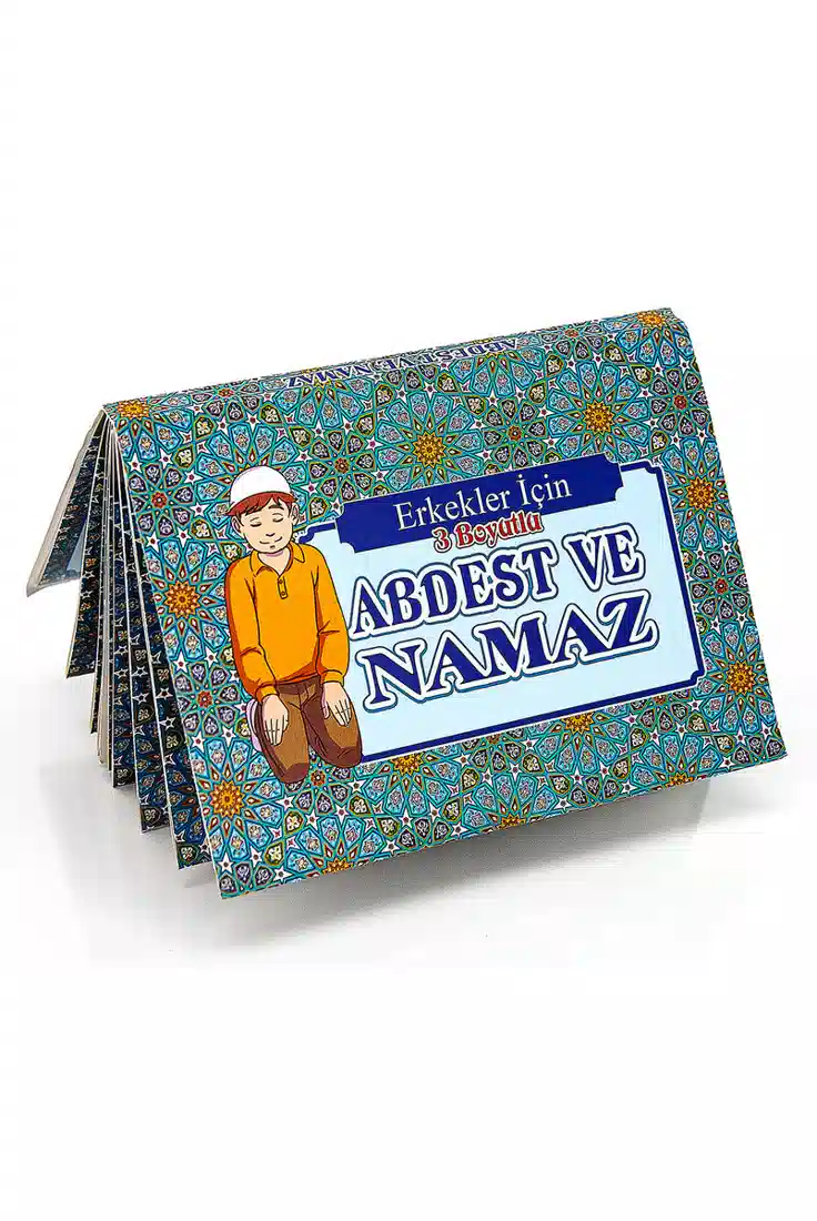 3 Boyutlu Abdest ve Namaz Kartelası Erkek