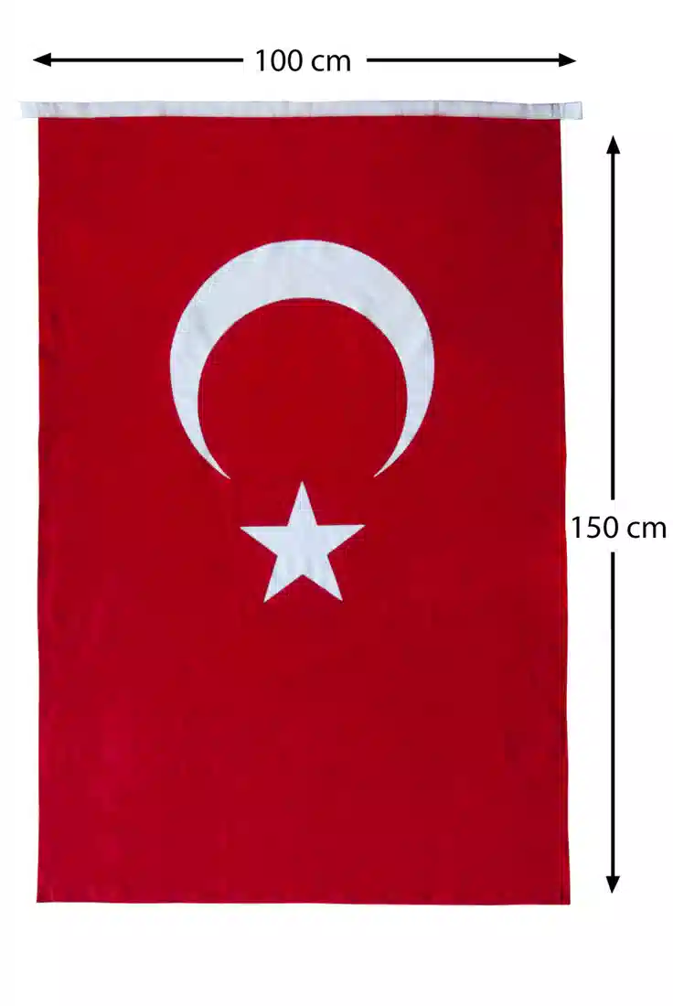 Türk Bayrağı 100x150 cm Alpaka Kumaş