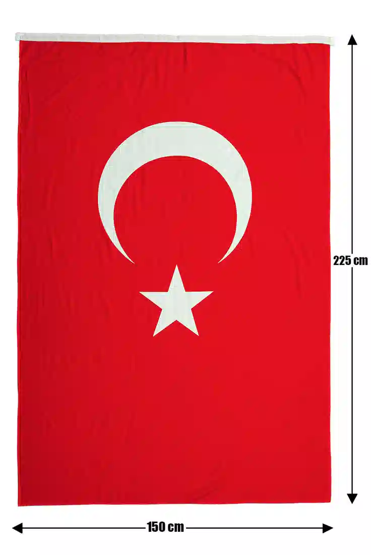 Türk Bayrağı 150x225 Alpaka Kumaş